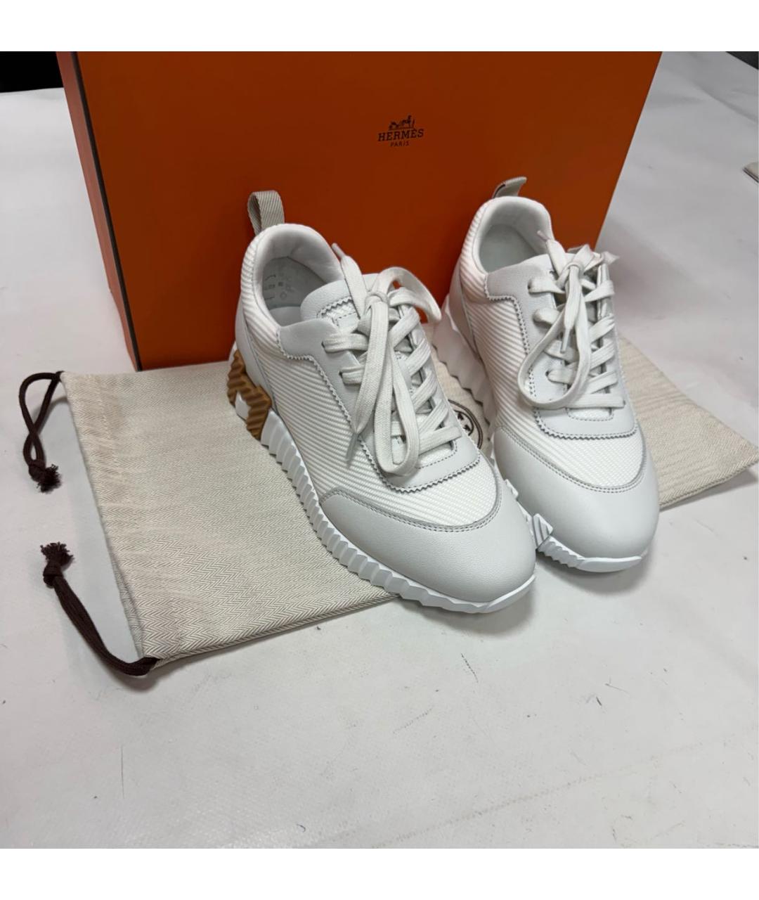 HERMES Белые кроссовки, фото 2