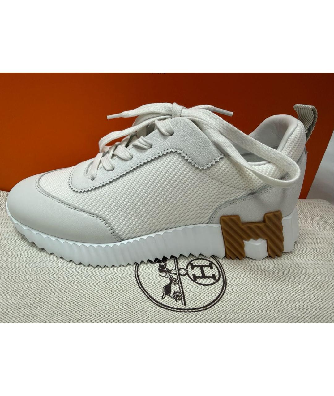 HERMES Белые кроссовки, фото 8