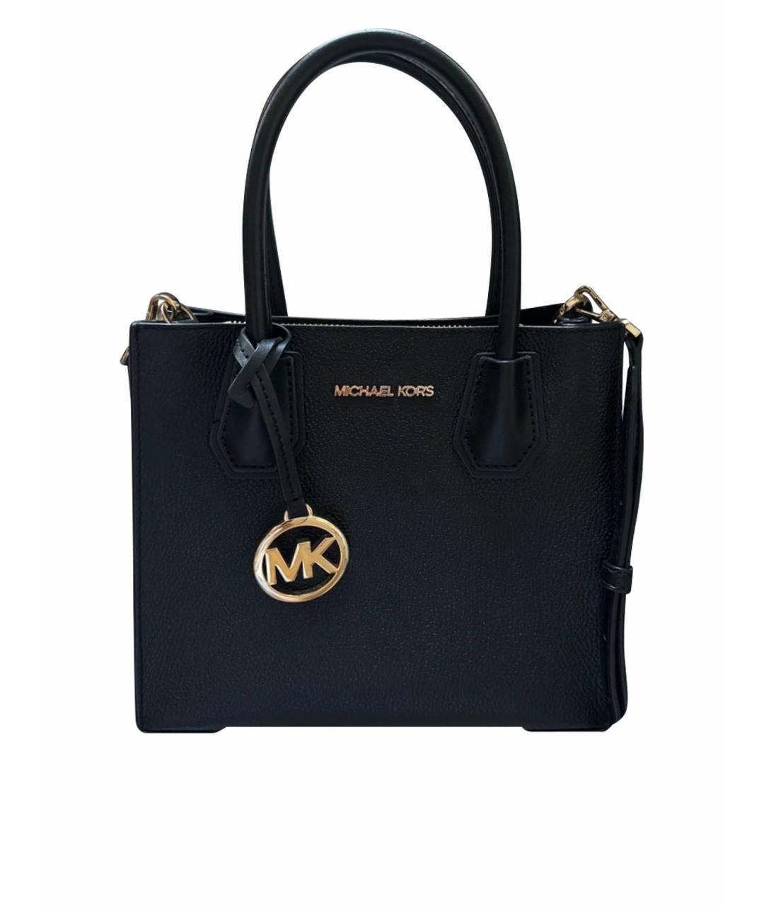 MICHAEL KORS Черная кожаная сумка через плечо, фото 1