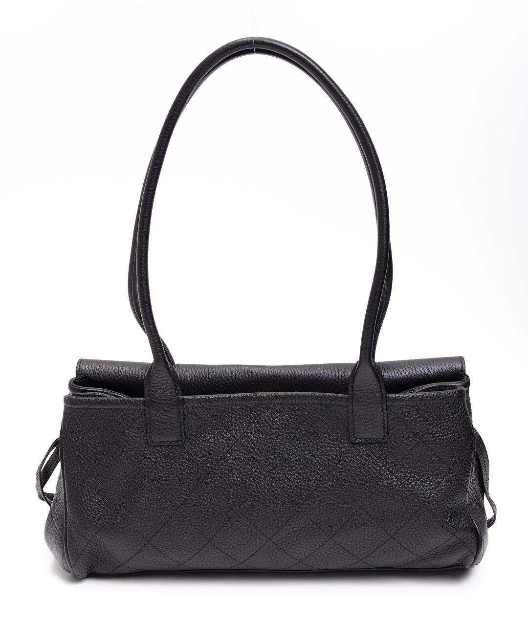 CHANEL Черная кожаная сумка через плечо, фото 3