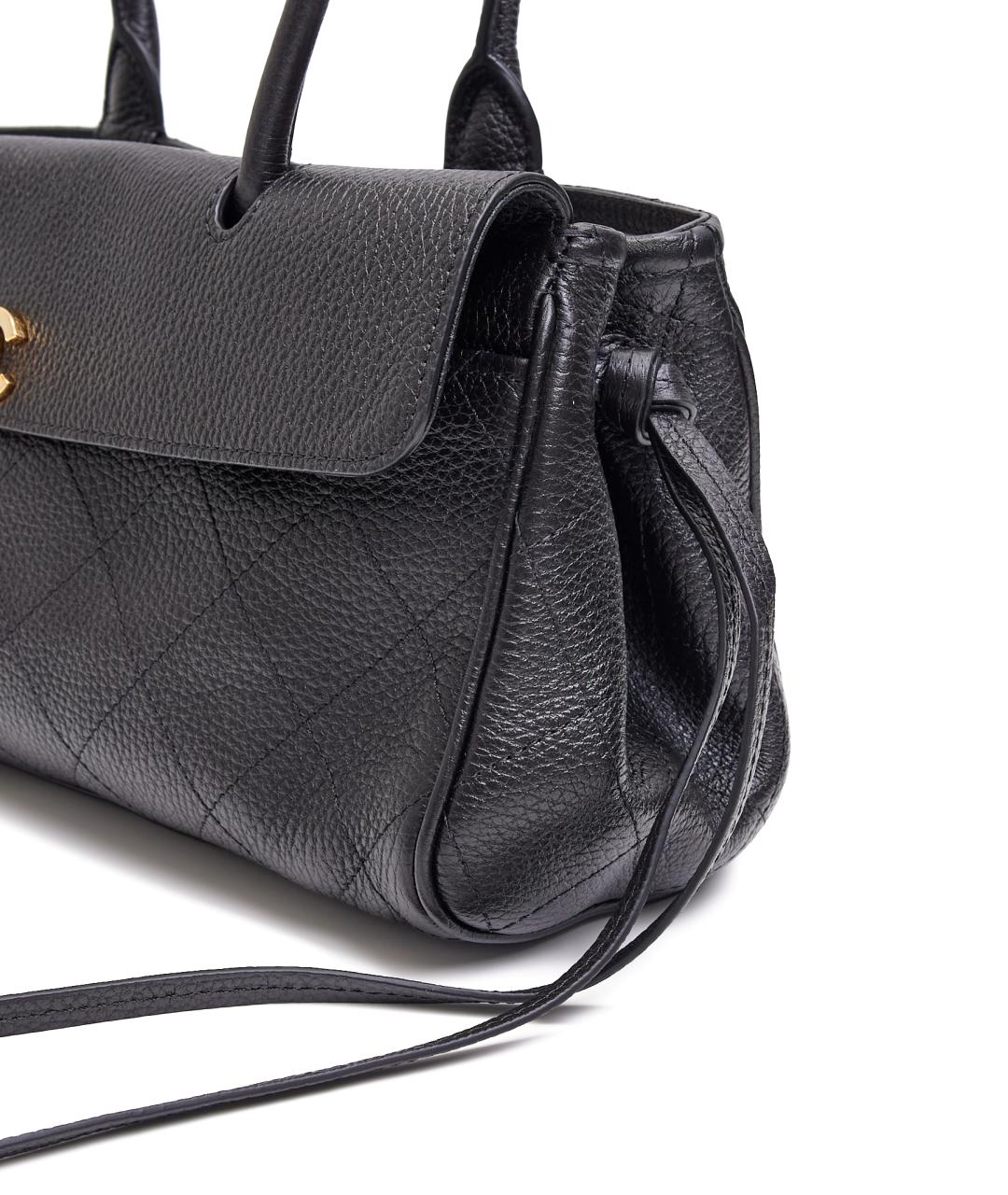 CHANEL Черная кожаная сумка через плечо, фото 5