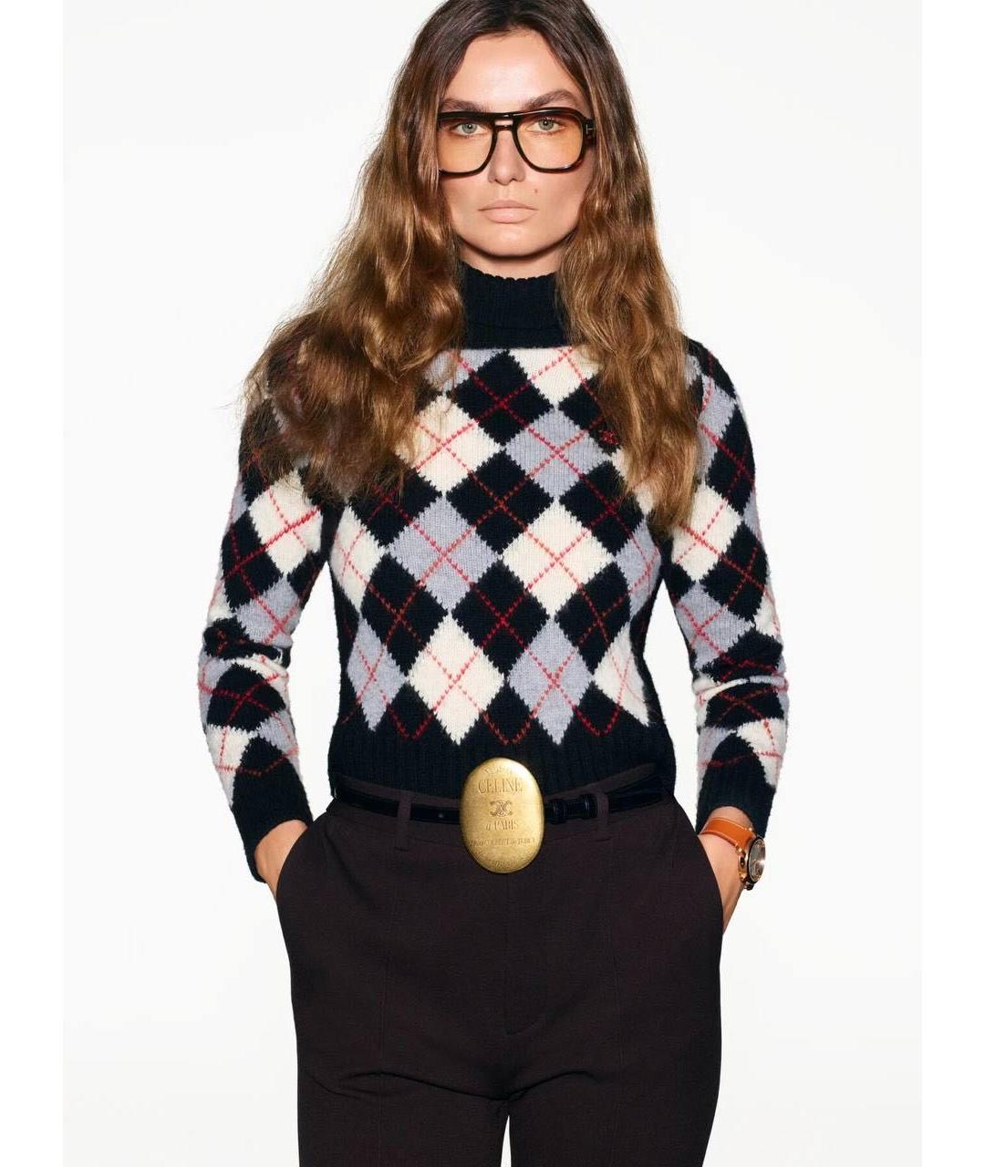 CELINE Черный кожаный ремень, фото 6