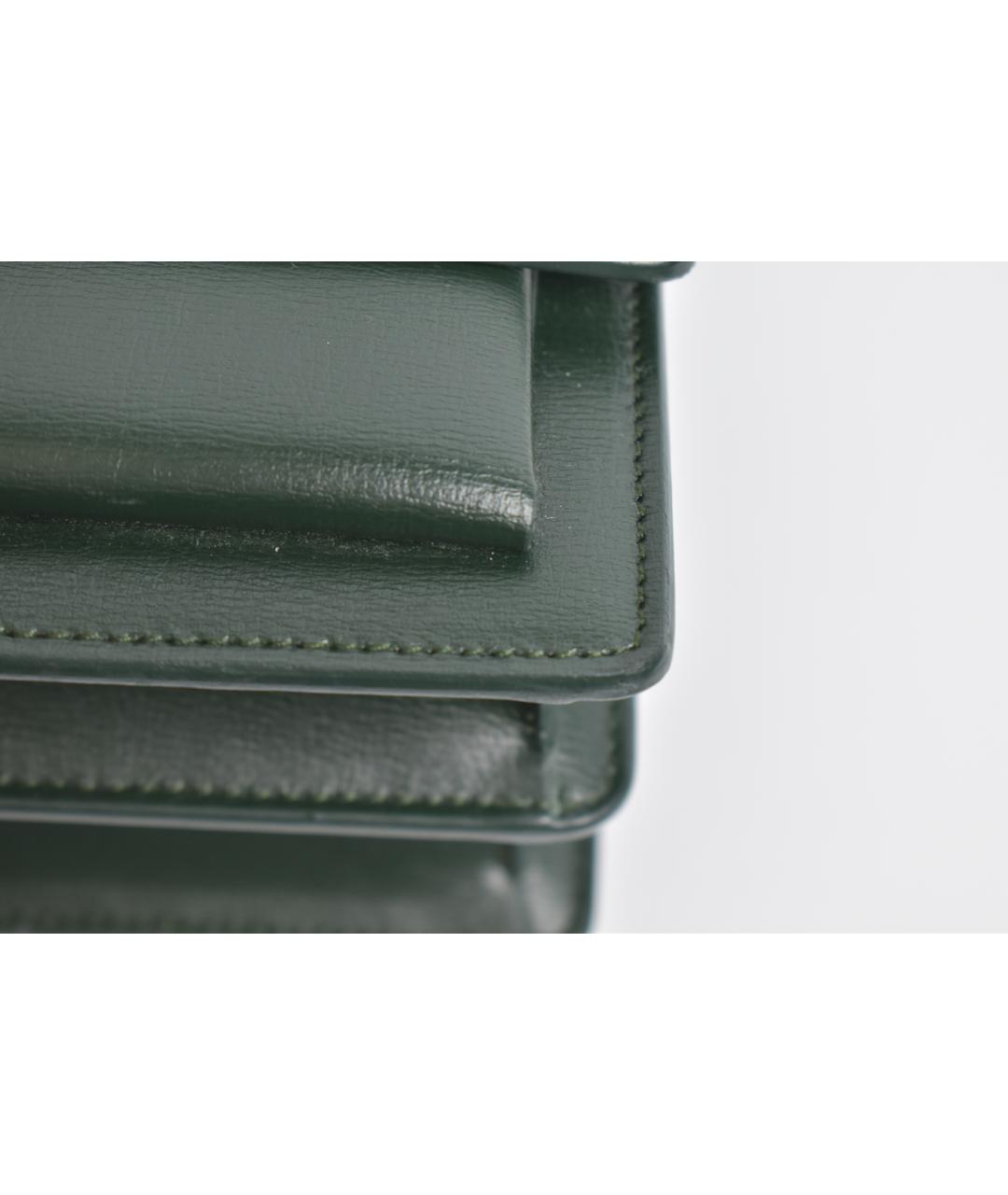 SAINT LAURENT Зеленая кожаная сумка через плечо, фото 7