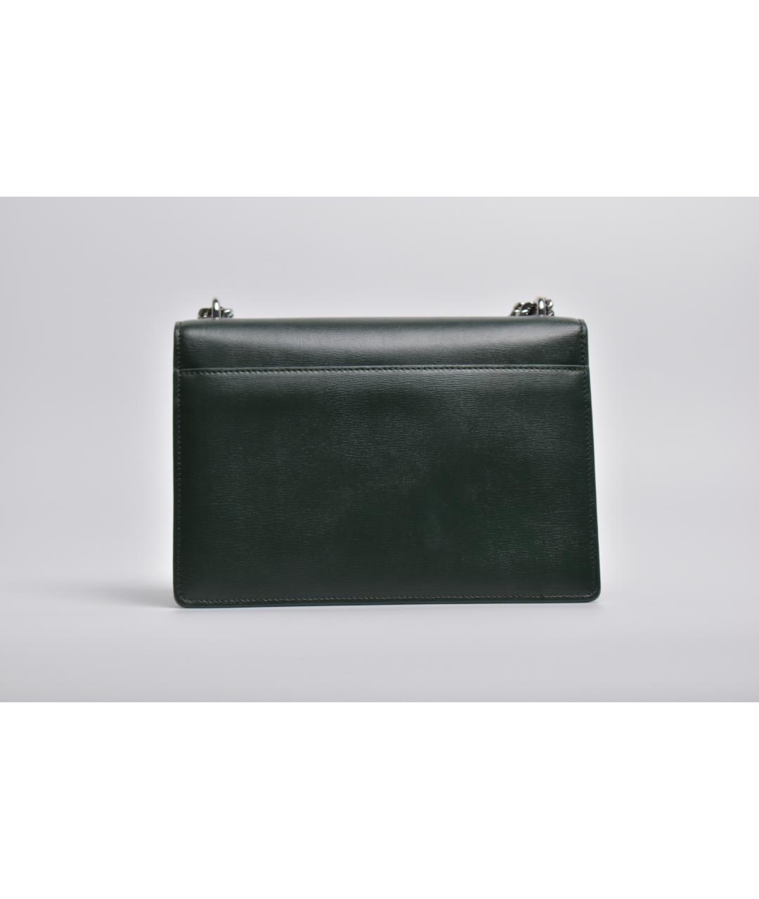 SAINT LAURENT Зеленая кожаная сумка через плечо, фото 3