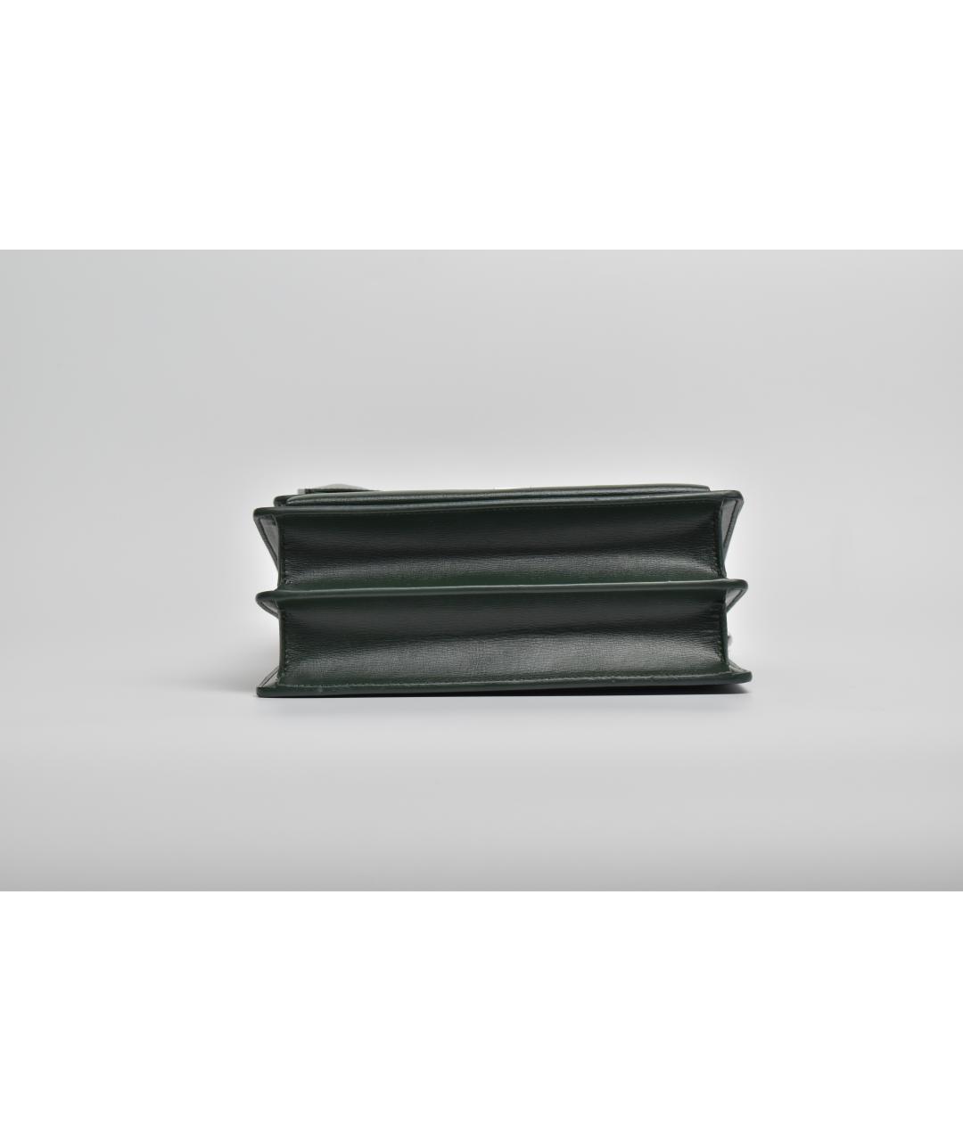 SAINT LAURENT Зеленая кожаная сумка через плечо, фото 5