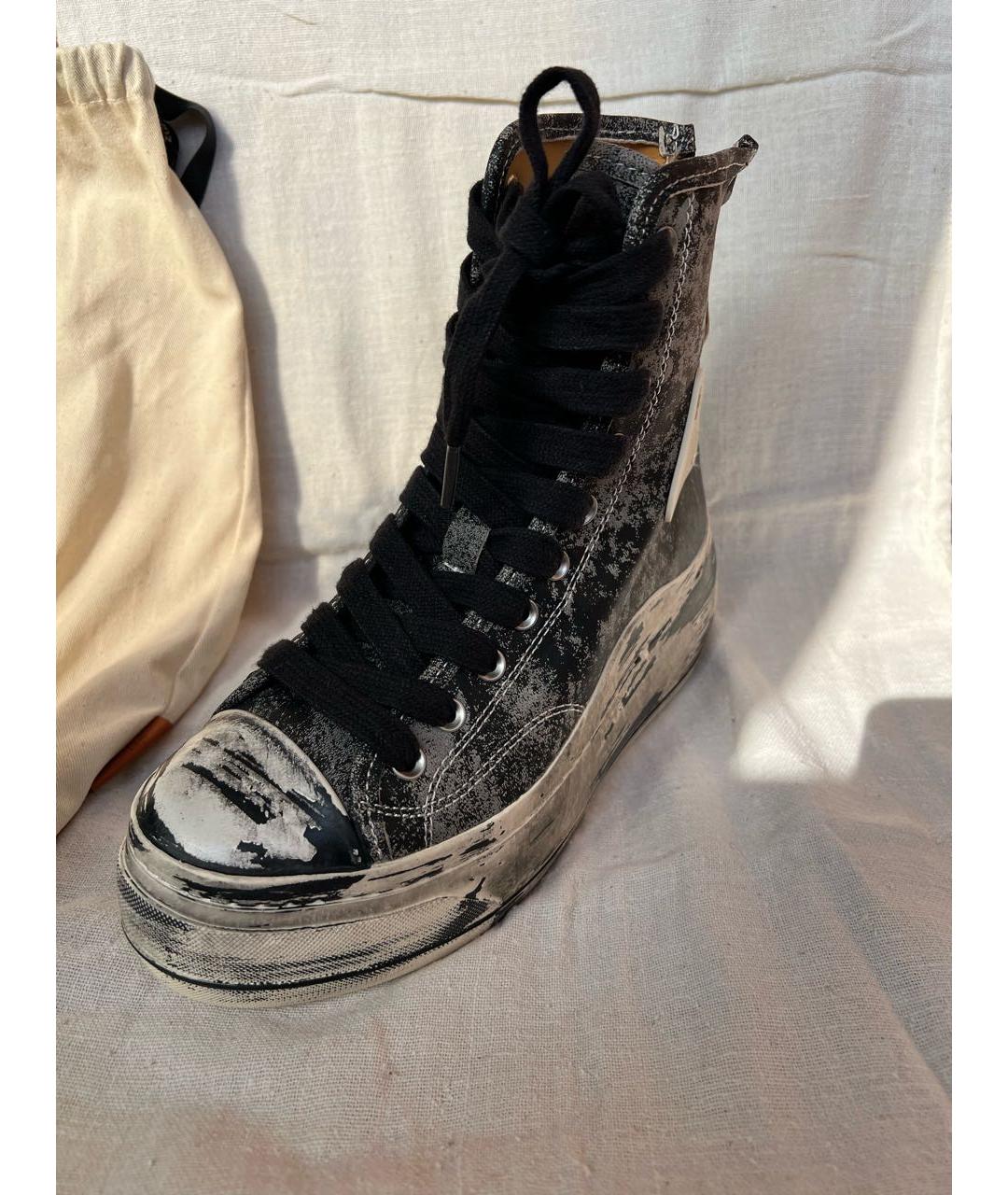 R13 Серые кожаные кеды, фото 3