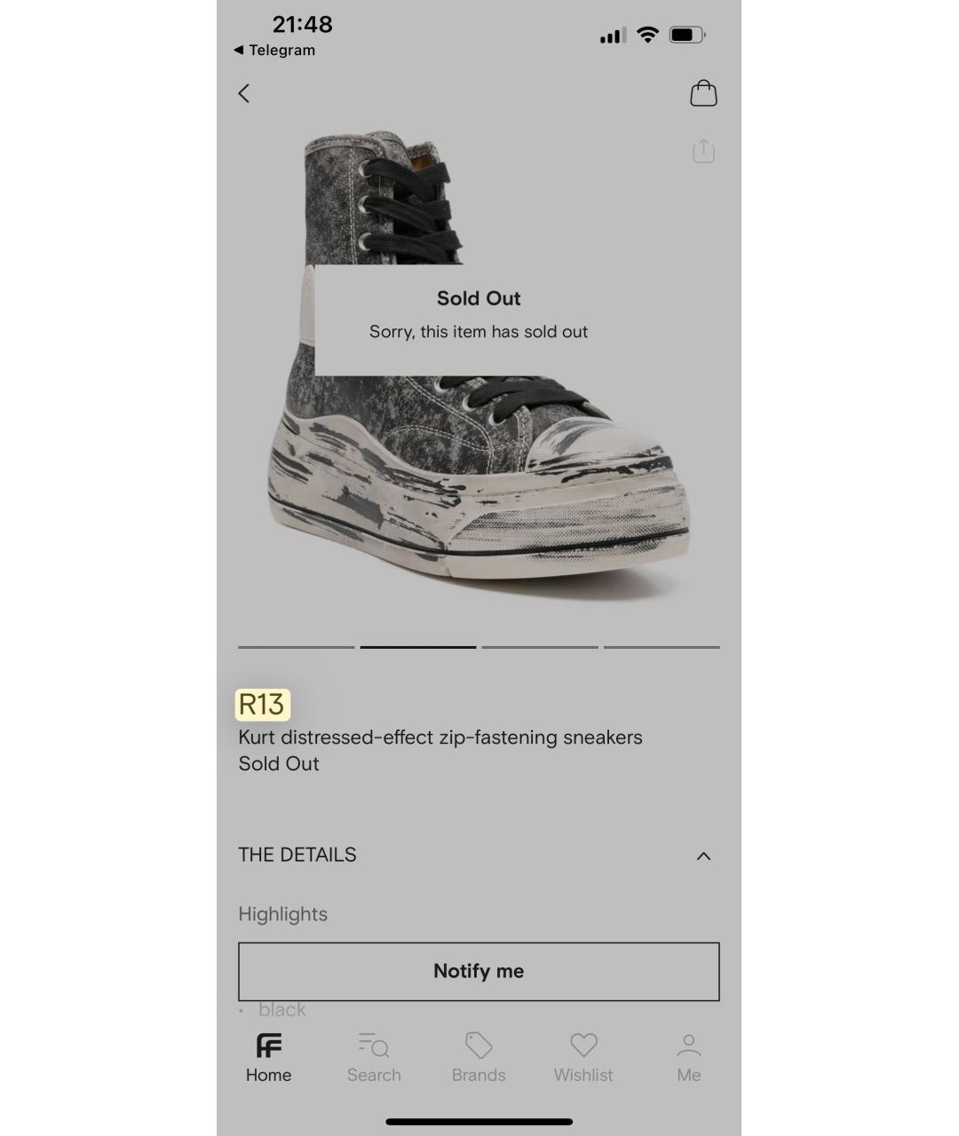 R13 Серые кожаные кеды, фото 8