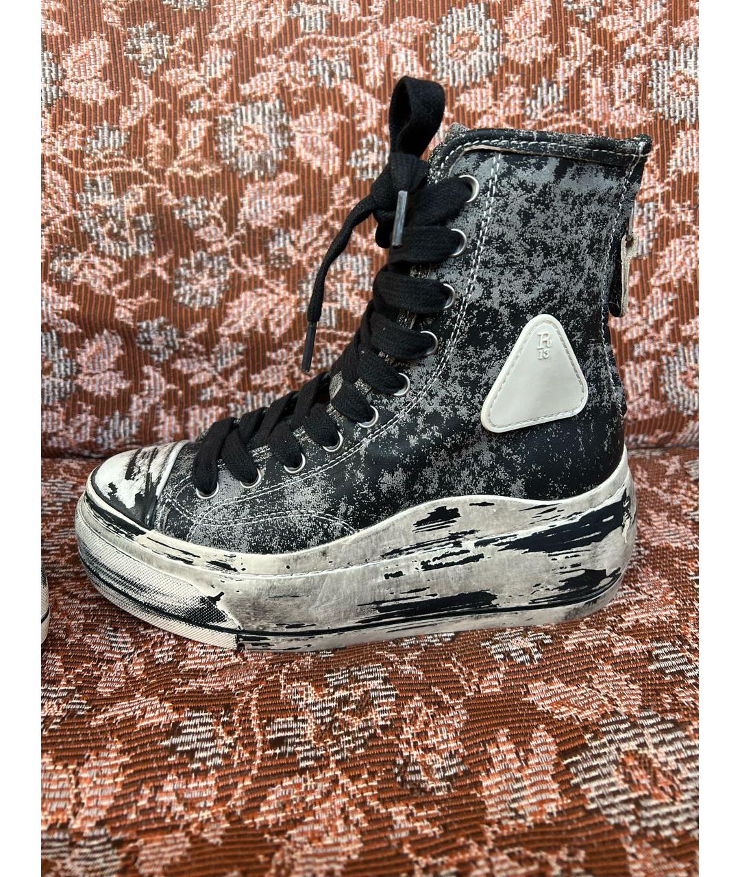 R13 Серые кожаные кеды, фото 9