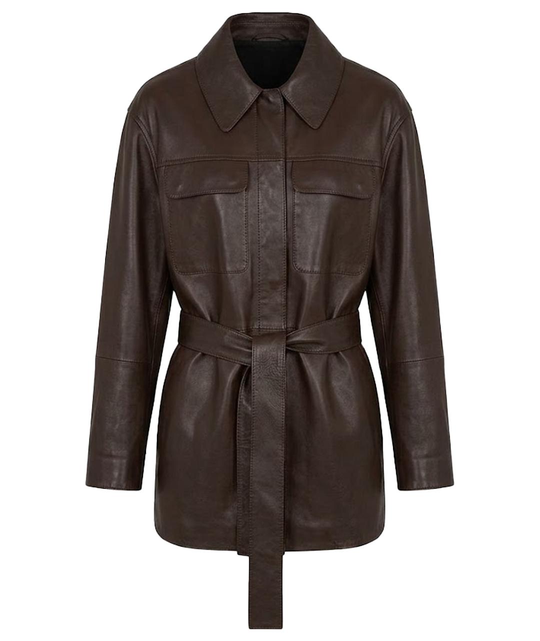 BRUNELLO CUCINELLI Коричневая кожаная куртка, фото 1