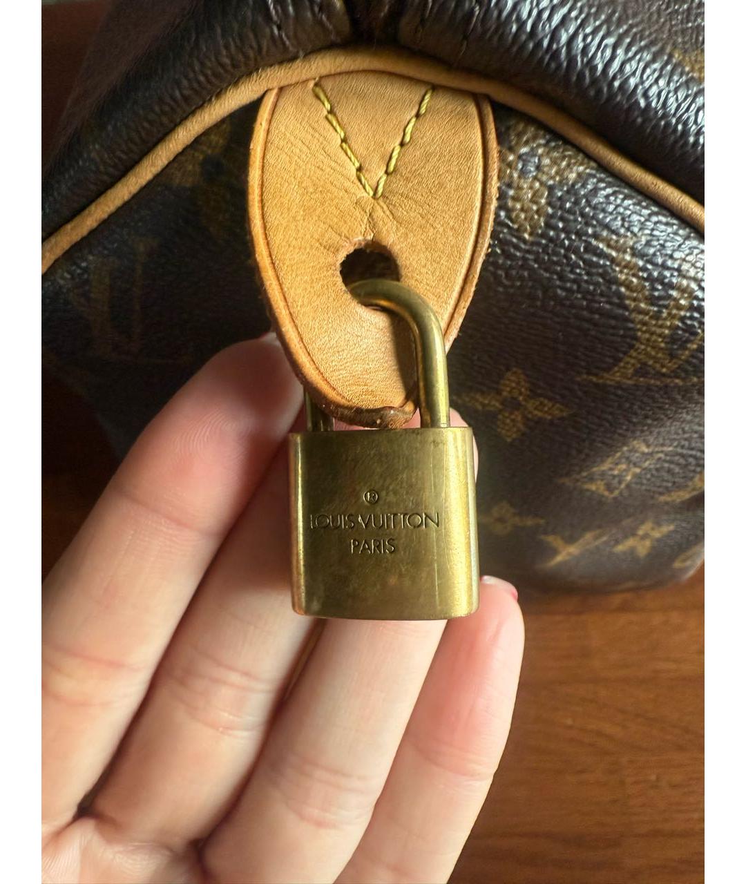 LOUIS VUITTON Коричневая сумка с короткими ручками, фото 7