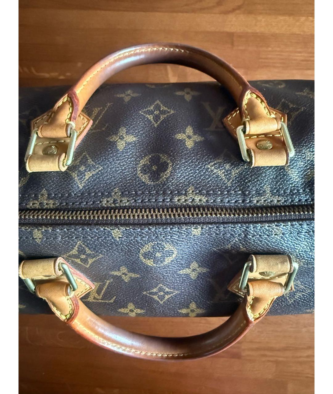 LOUIS VUITTON Коричневая сумка с короткими ручками, фото 5