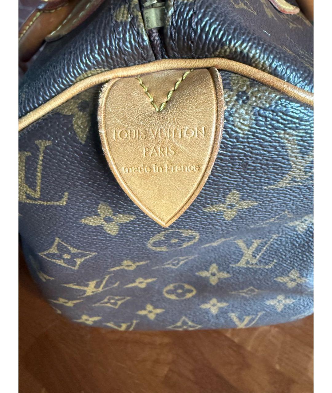 LOUIS VUITTON Коричневая сумка с короткими ручками, фото 8