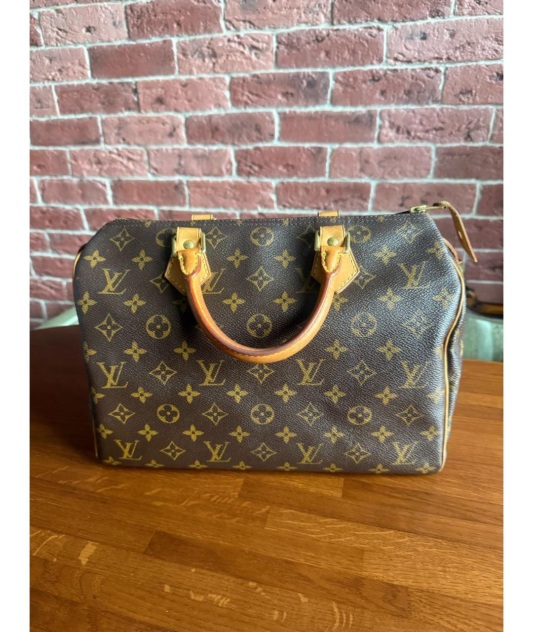 LOUIS VUITTON Коричневая сумка с короткими ручками, фото 9