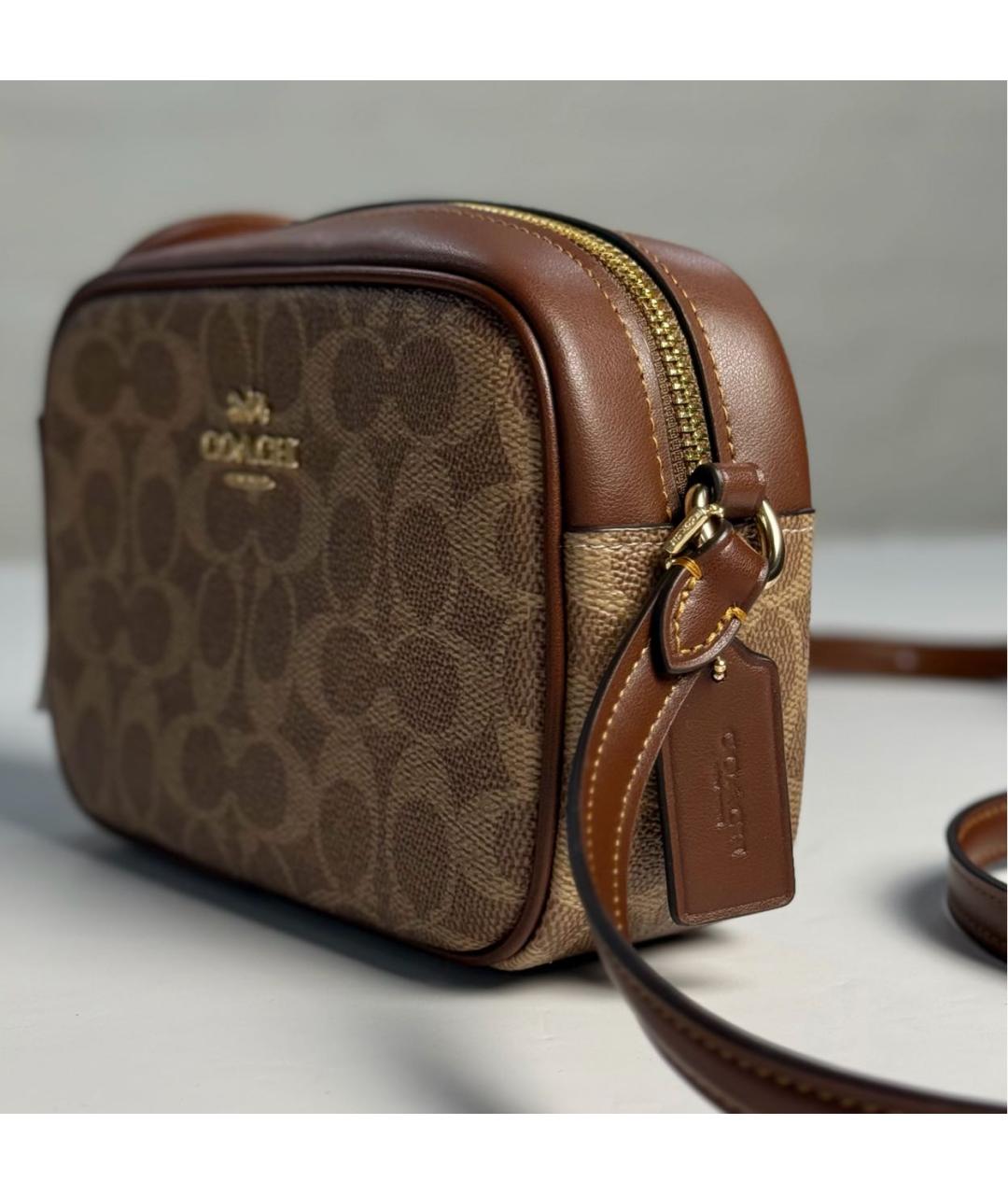 COACH Коричневая кожаная сумка через плечо, фото 2