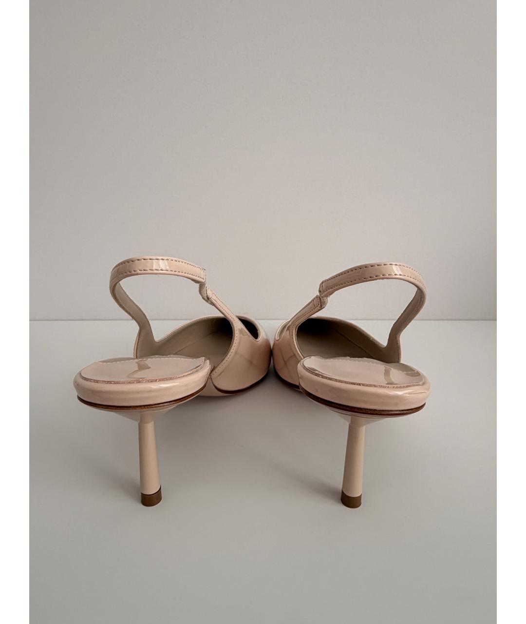 LE SILLA Бежевые туфли из лакированной кожи, фото 3