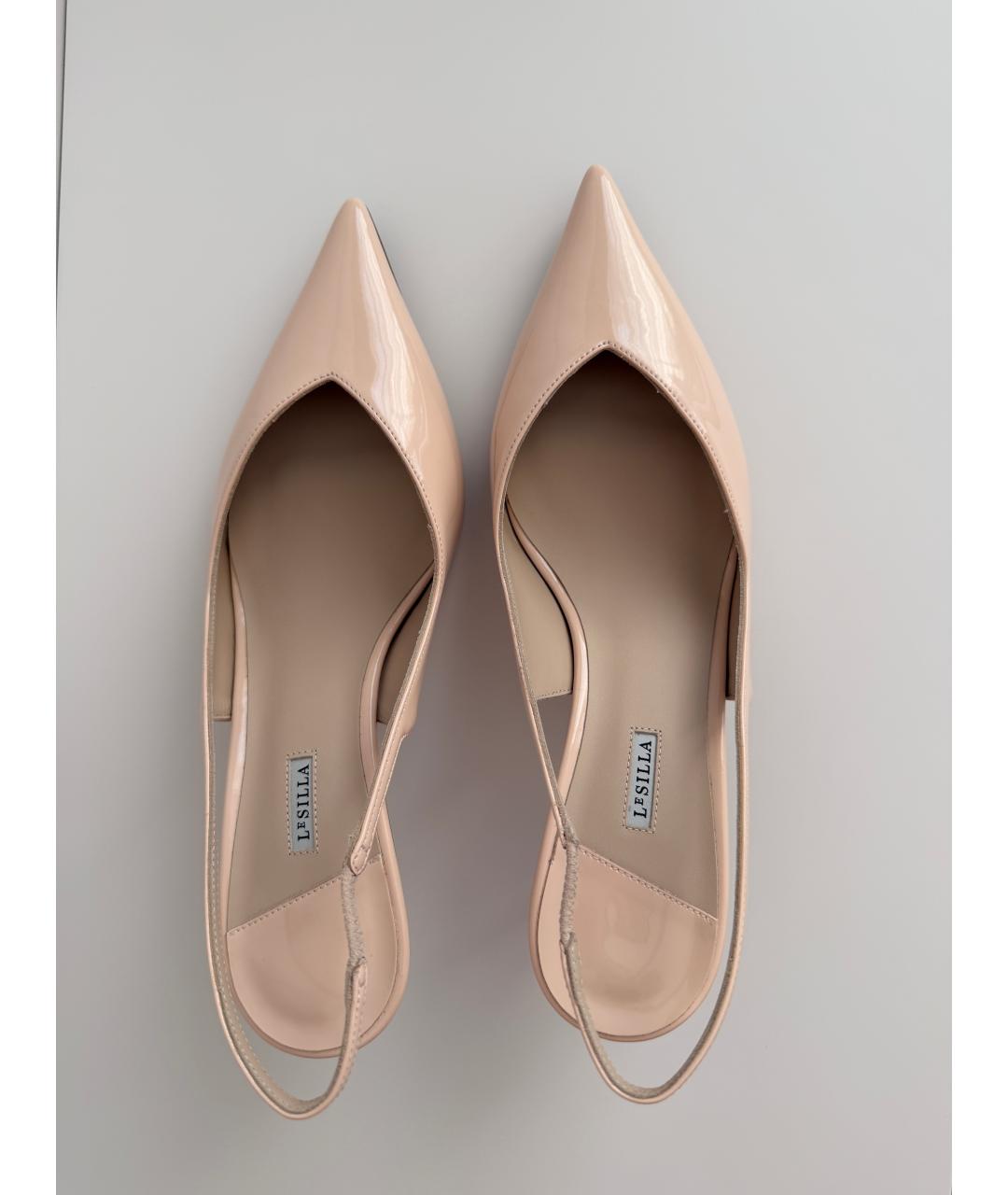 LE SILLA Бежевые туфли из лакированной кожи, фото 2