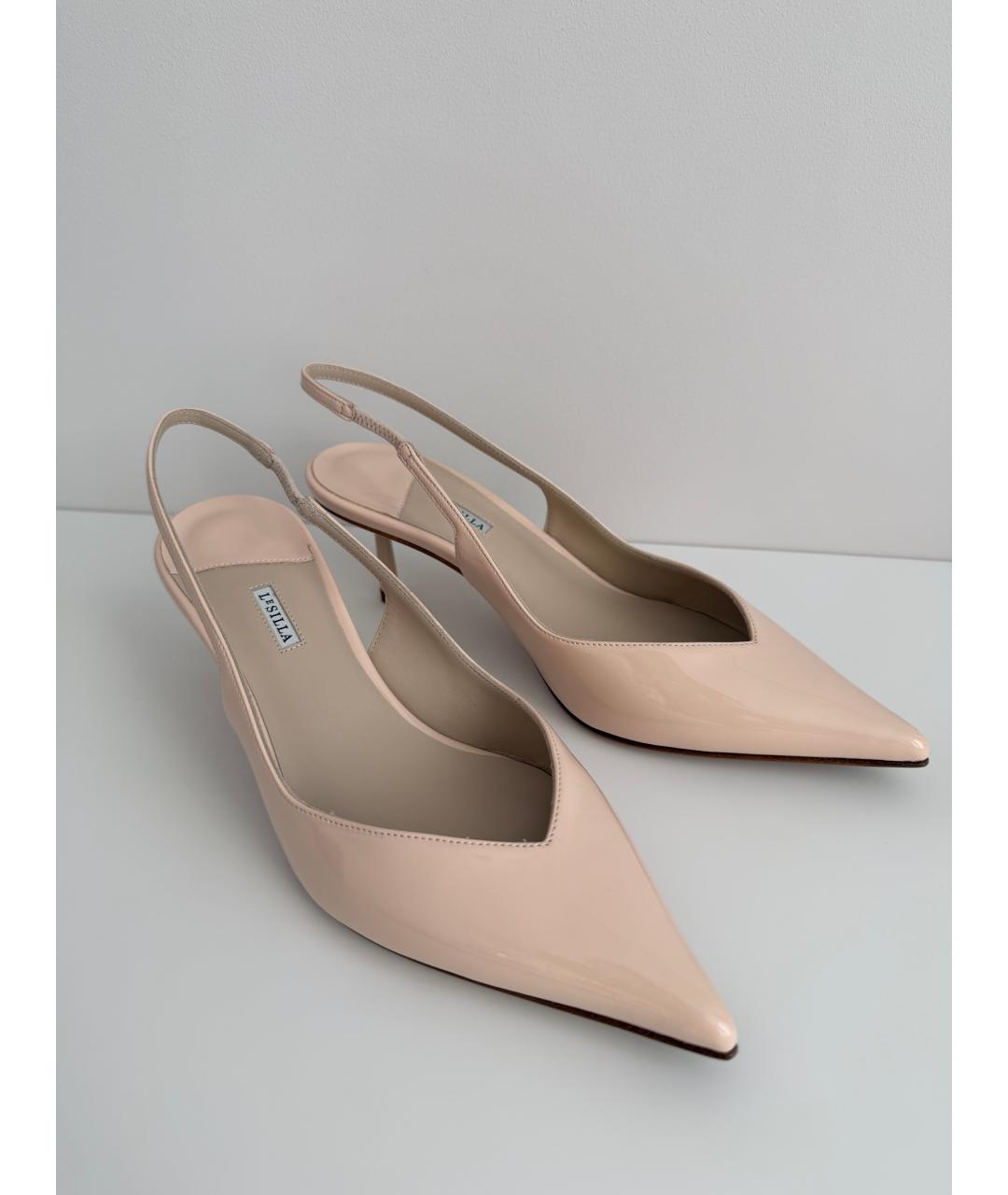 LE SILLA Бежевые туфли из лакированной кожи, фото 6