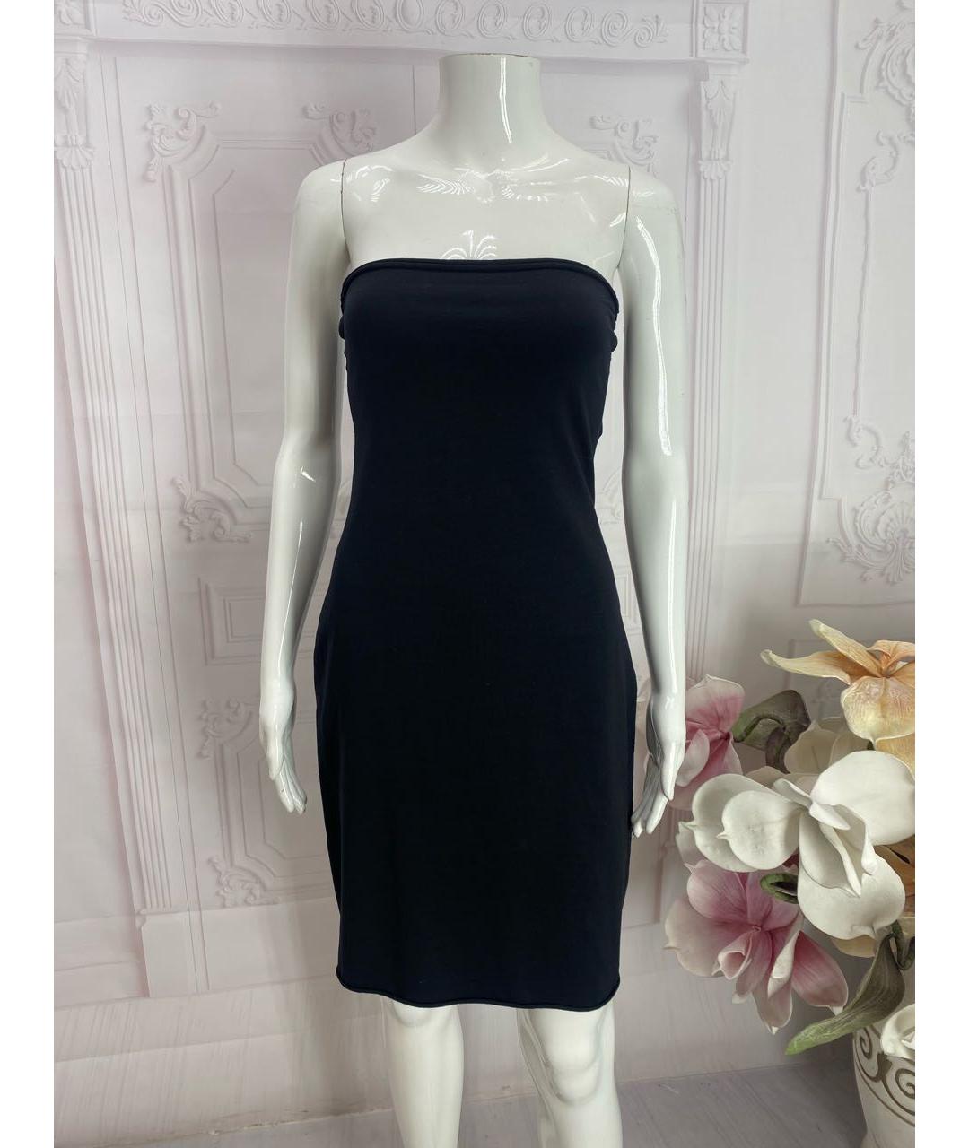 LIVIANA CONTI Черное хлопко-эластановое повседневное платье, фото 5