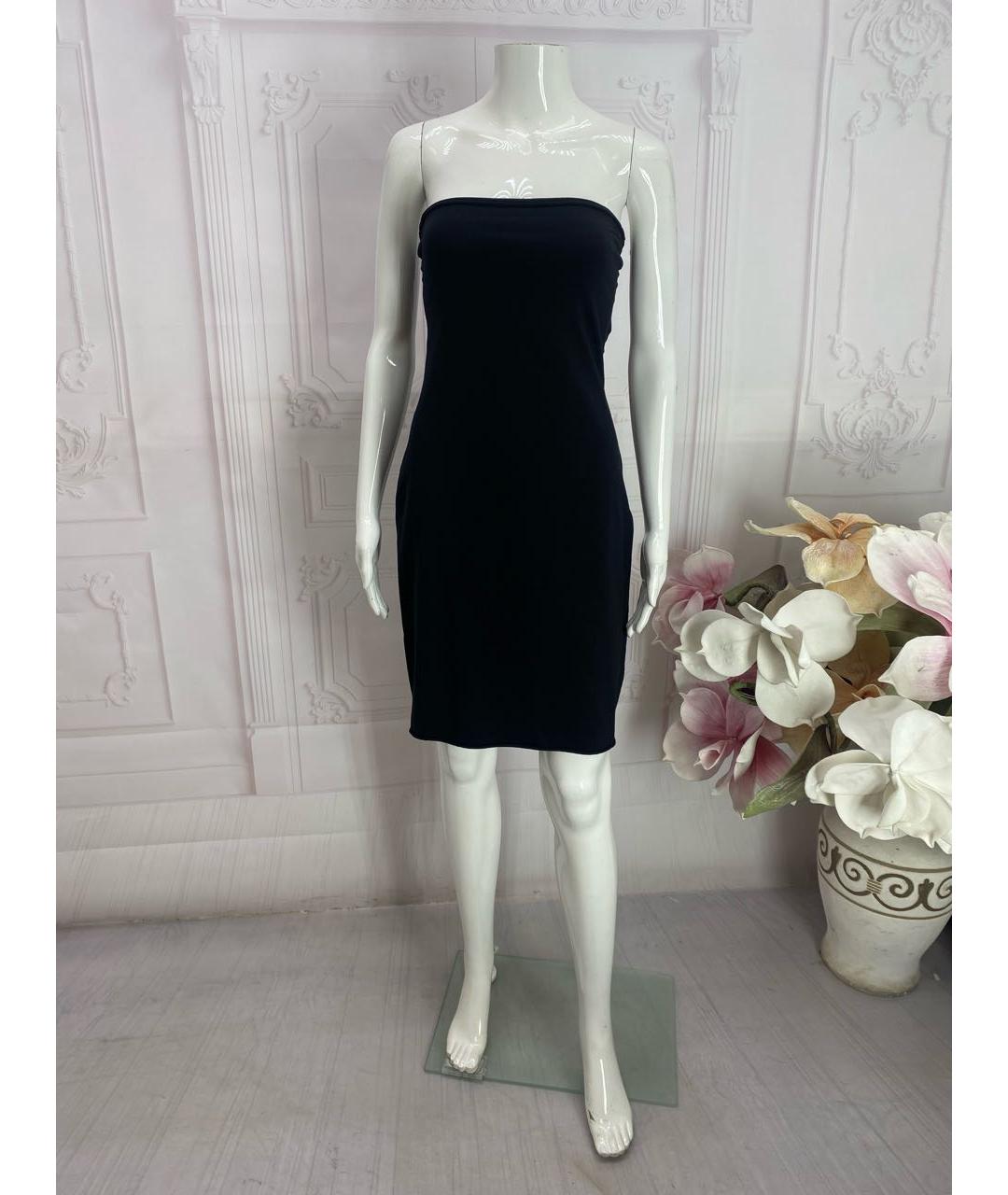 LIVIANA CONTI Черное хлопко-эластановое повседневное платье, фото 6