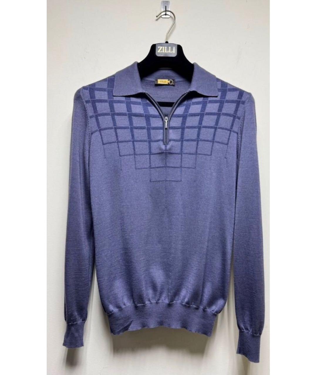 ZILLI Фиолетовое поло с длинным рукавом, фото 5