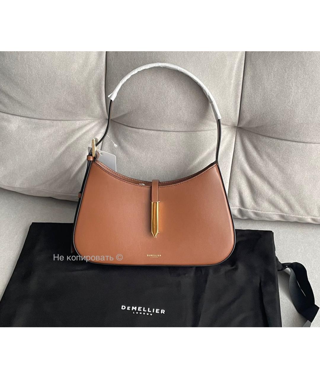 DEMELLIER Коричневая кожаная сумка через плечо, фото 2