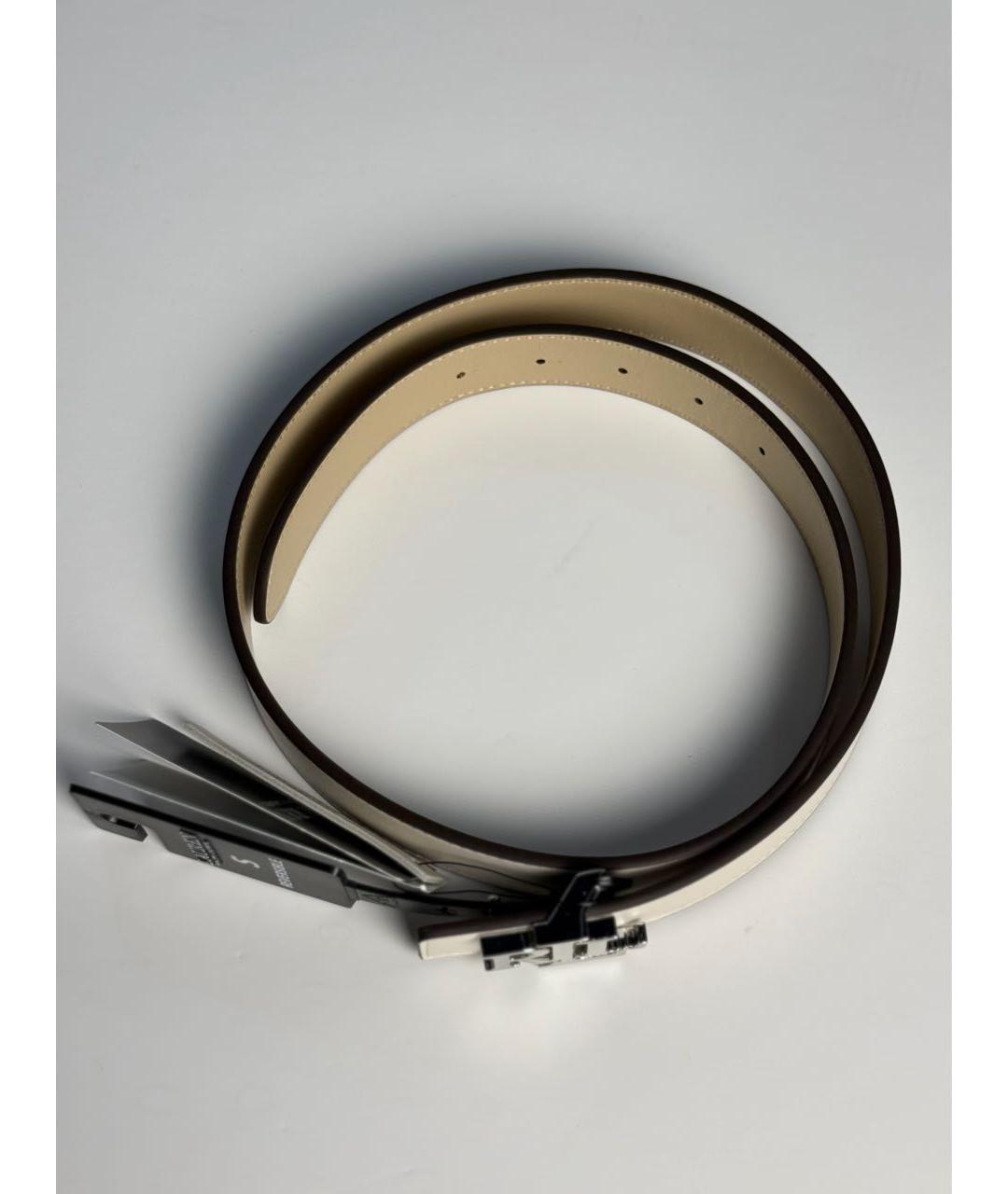 RALPH LAUREN Бежевый кожаный ремень, фото 4