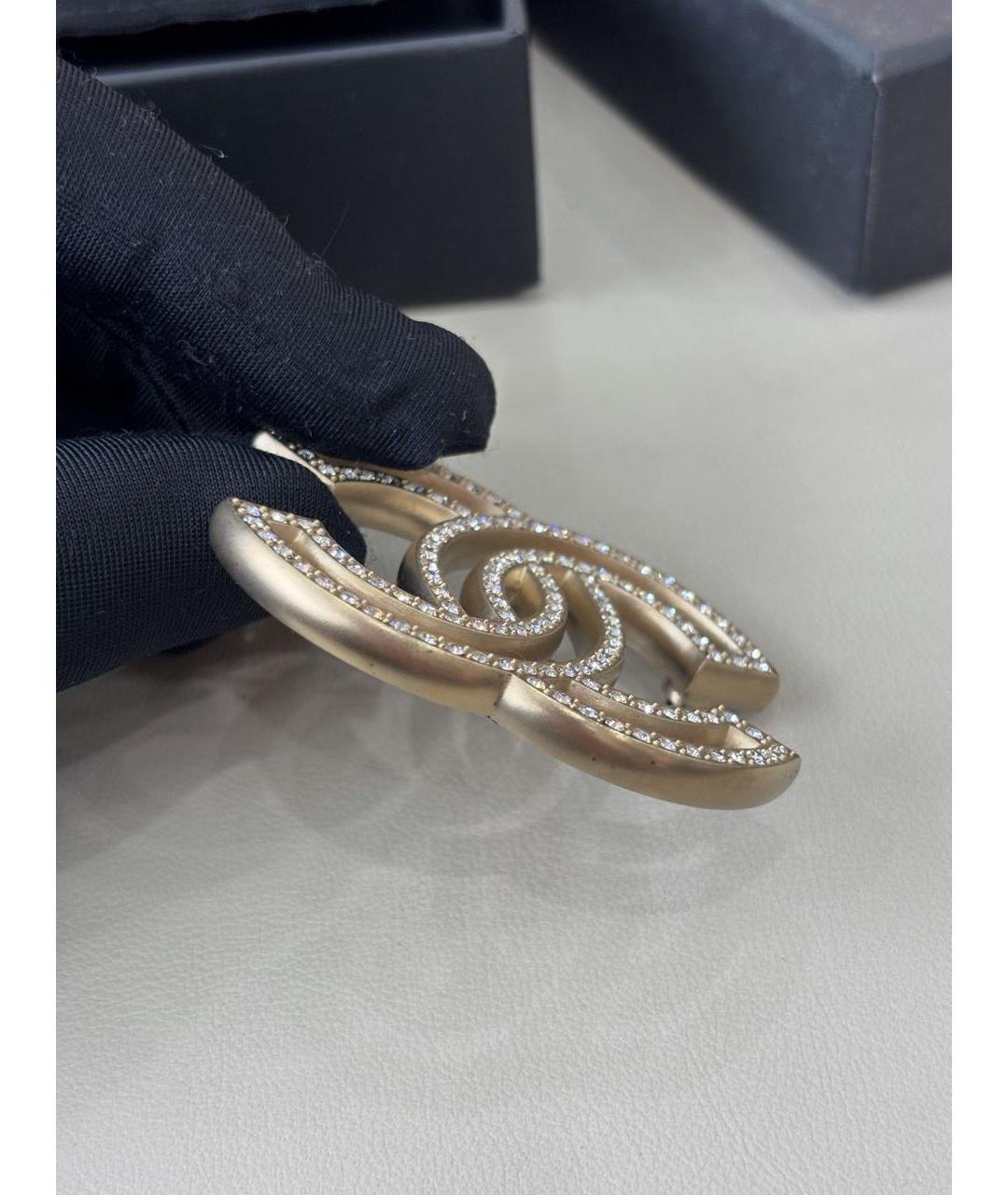 CHANEL Золотая металлическая булавка / брошь, фото 5