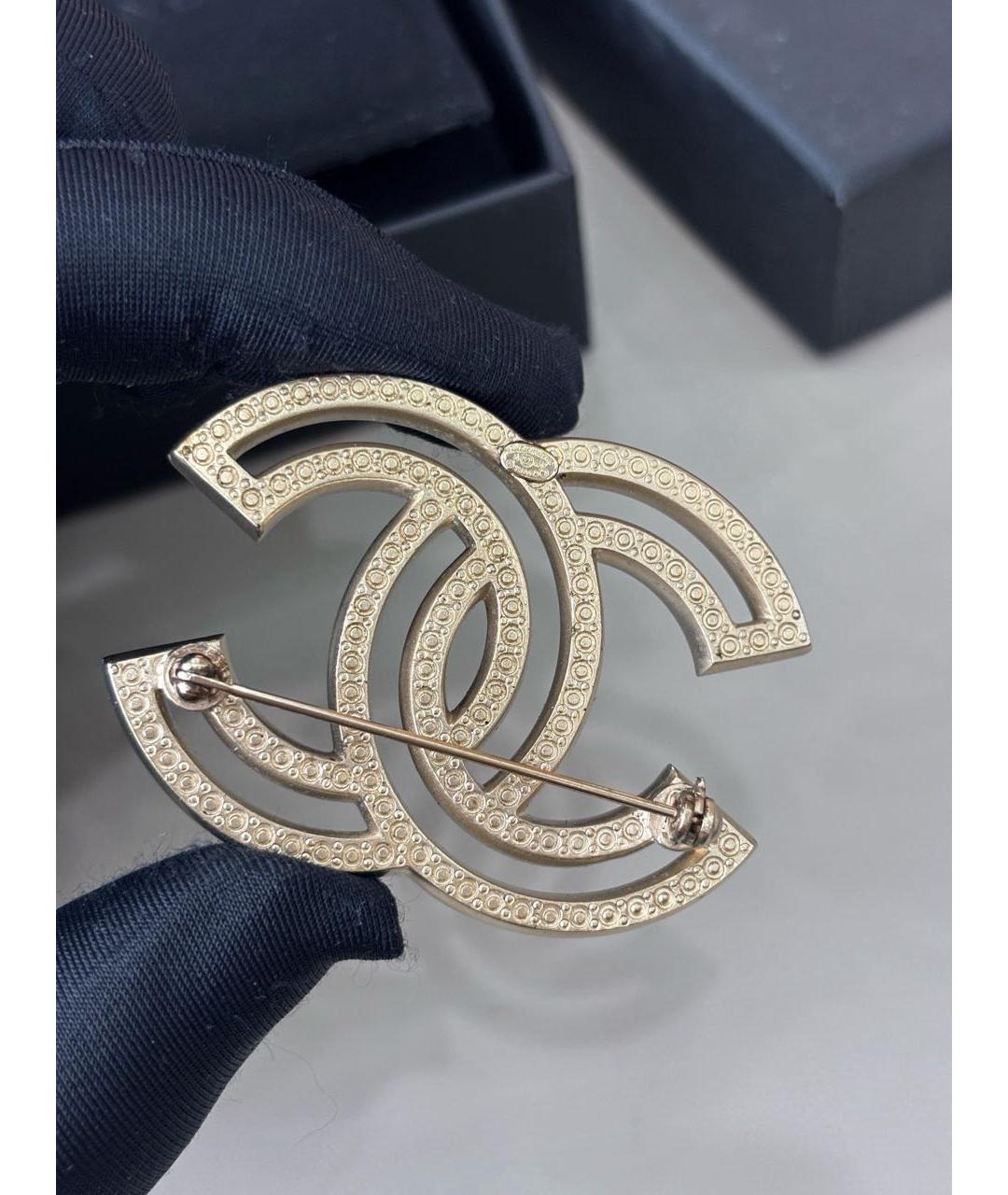 CHANEL Золотая металлическая булавка / брошь, фото 4