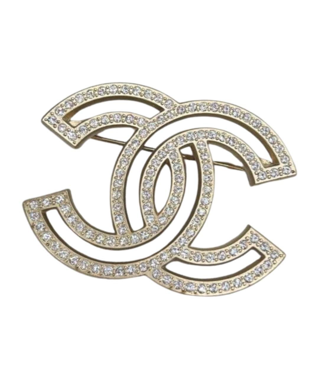 CHANEL Золотая металлическая булавка / брошь, фото 1