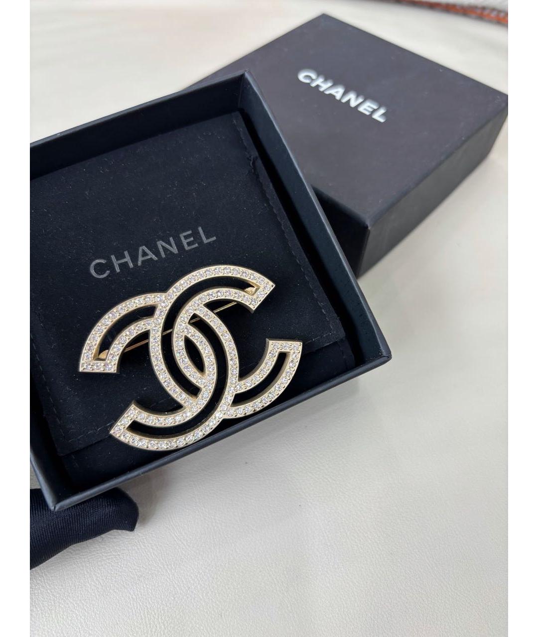 CHANEL Золотая металлическая булавка / брошь, фото 2