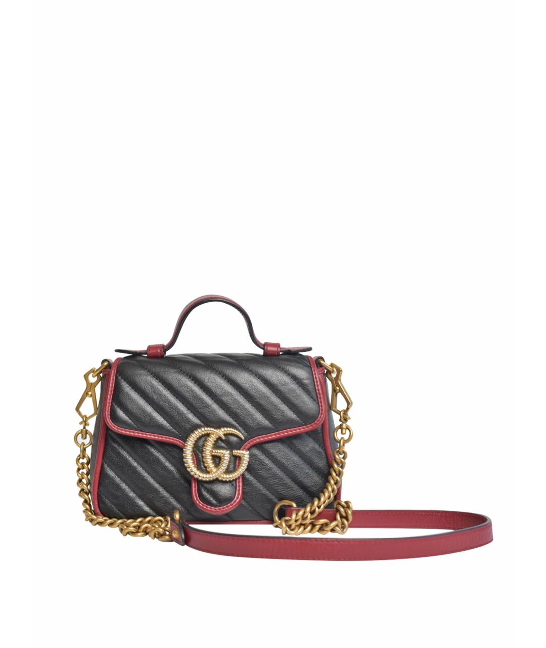 GUCCI Черная кожаная сумка через плечо, фото 1