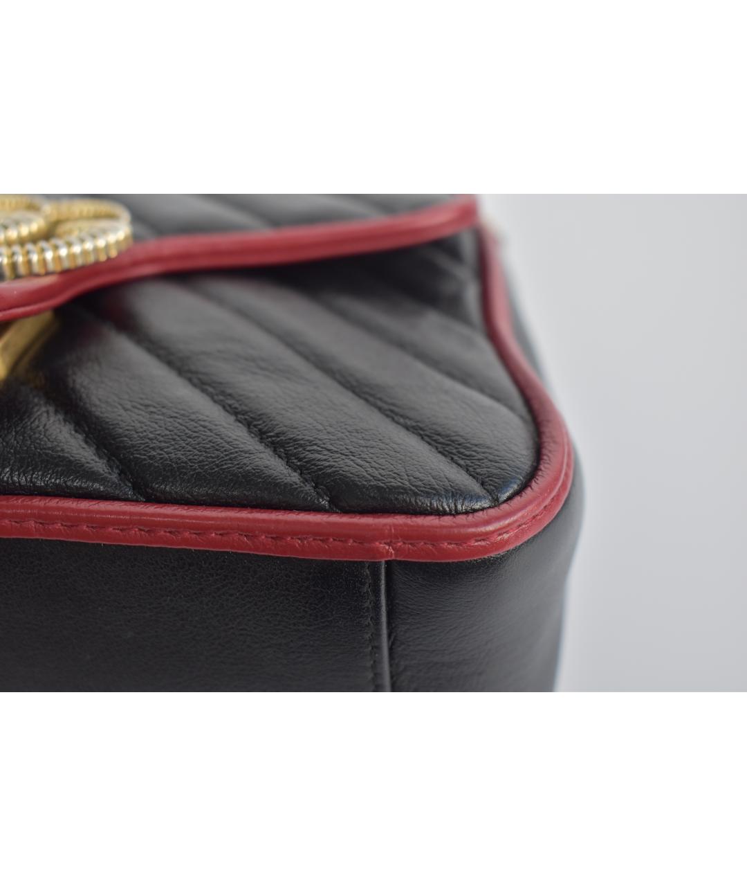 GUCCI Черная кожаная сумка через плечо, фото 6