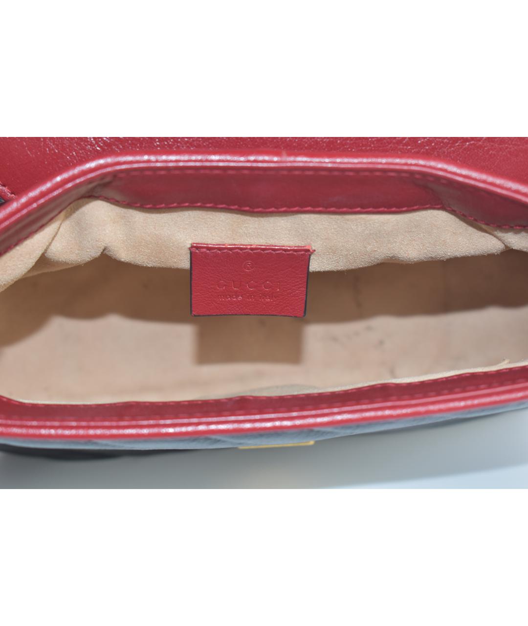 GUCCI Черная кожаная сумка через плечо, фото 3