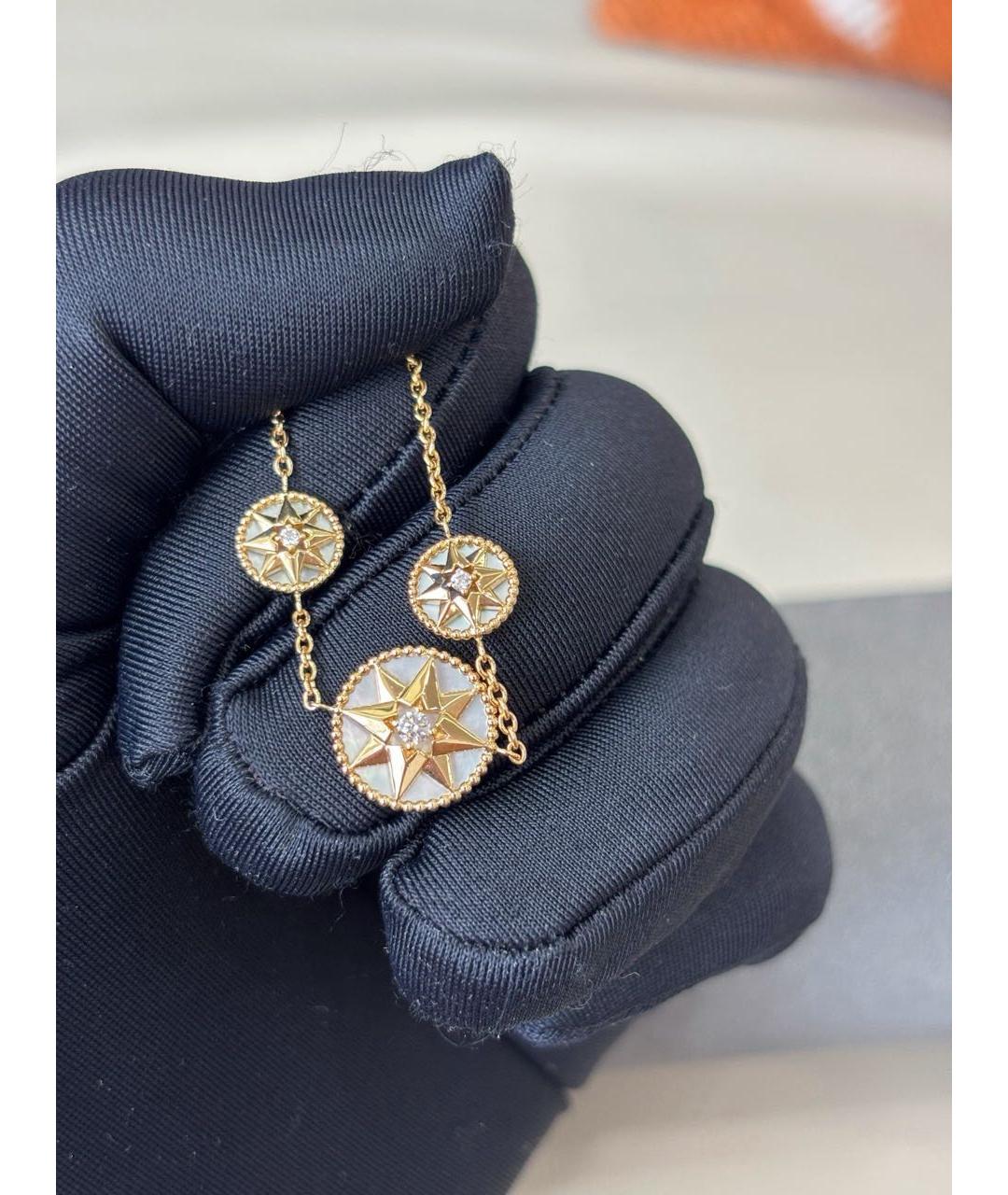 CHRISTIAN DIOR Белый браслет из желтого золота, фото 6