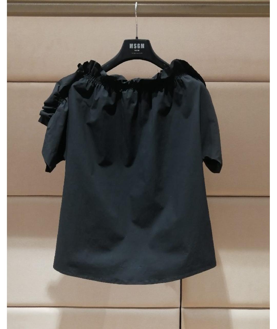 MSGM Черная хлопковая блузы, фото 3