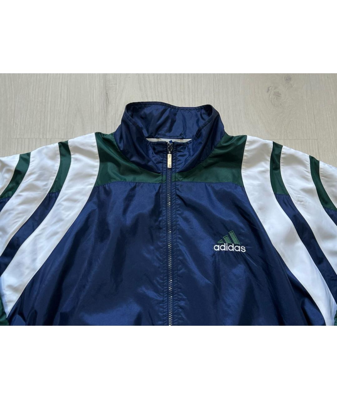 ADIDAS Синяя полиамидовая куртка, фото 3