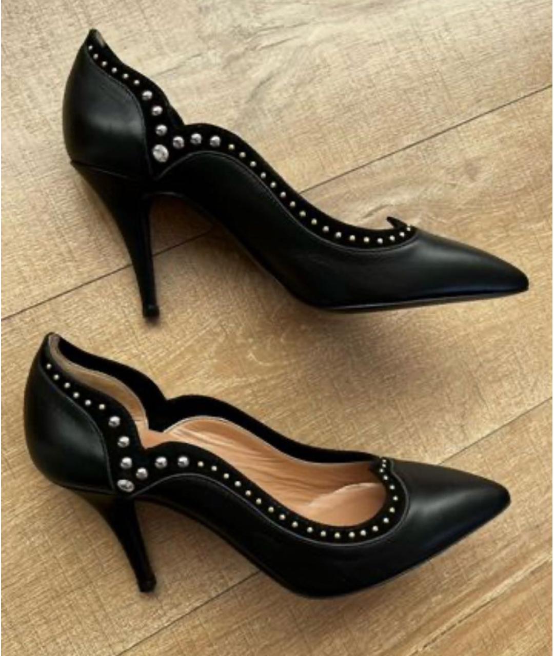 POLLINI Черные кожаные туфли, фото 5