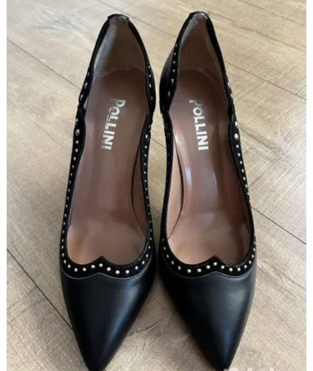 POLLINI Черные кожаные туфли, фото 6