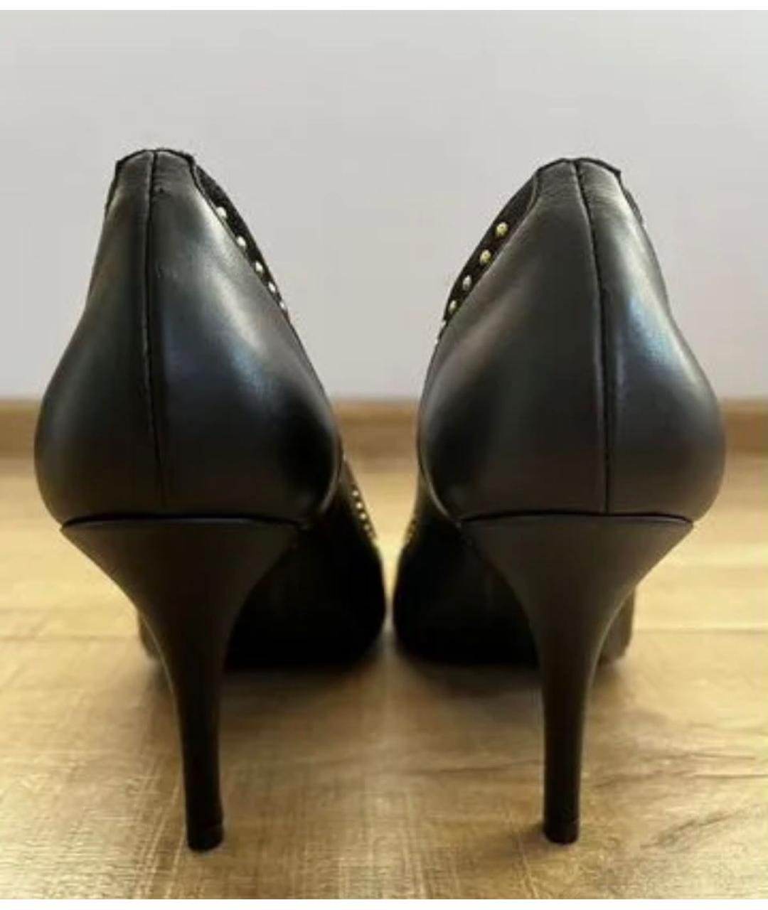 POLLINI Черные кожаные туфли, фото 4