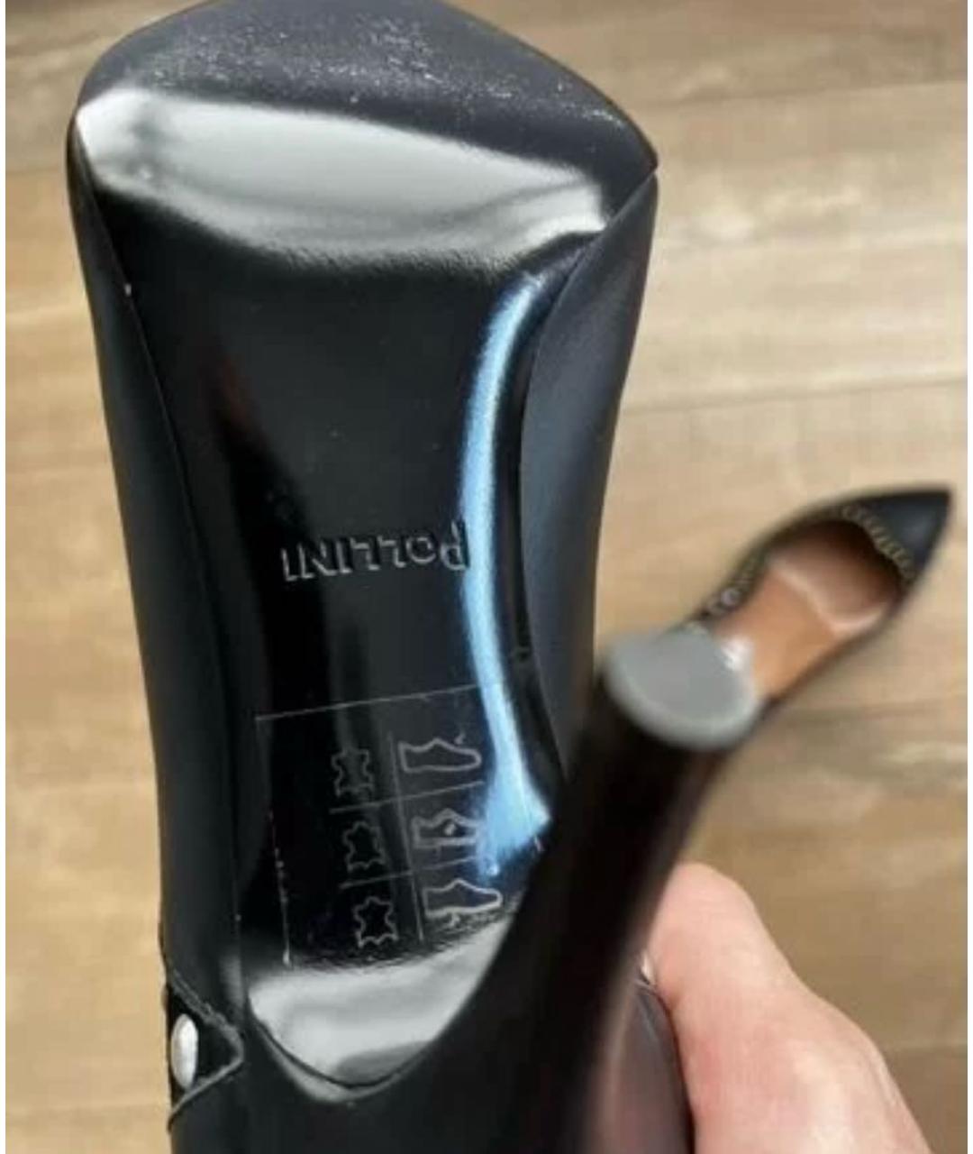 POLLINI Черные кожаные туфли, фото 7