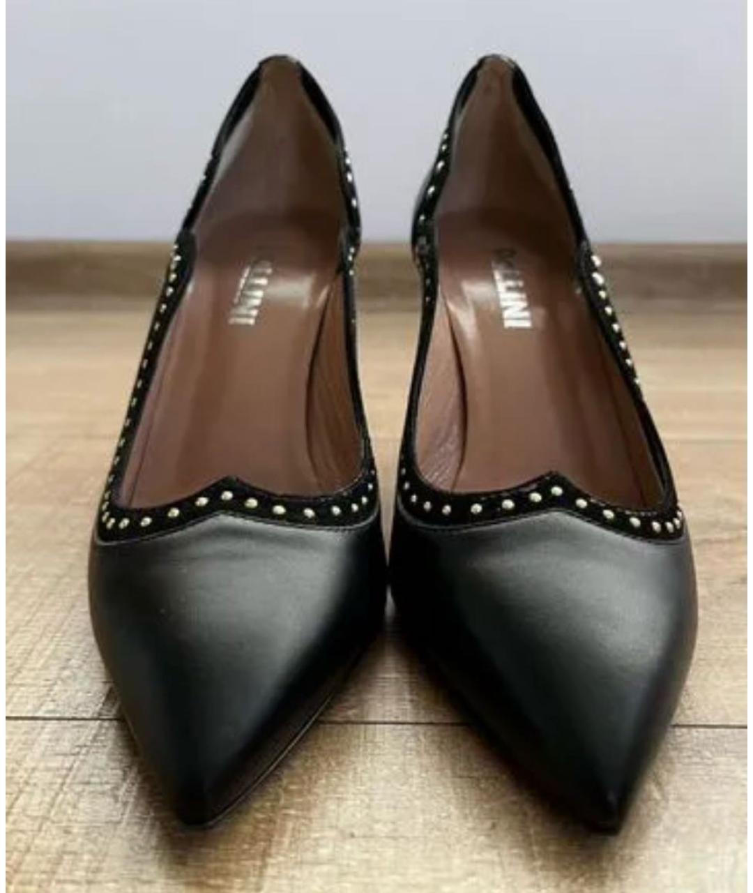 POLLINI Черные кожаные туфли, фото 2