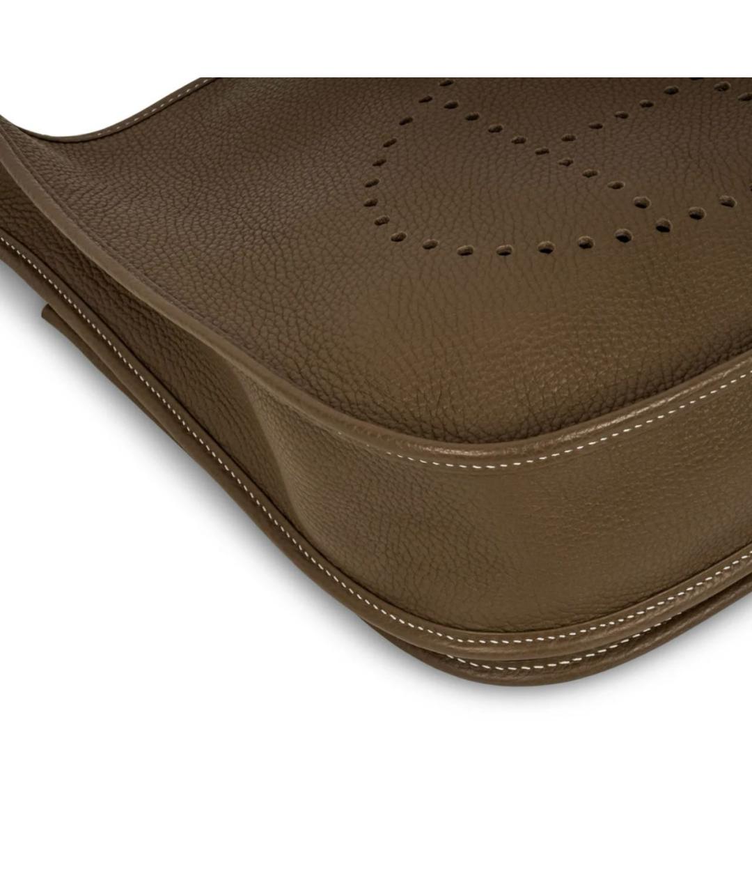 HERMES Бежевая кожаная сумка через плечо, фото 6