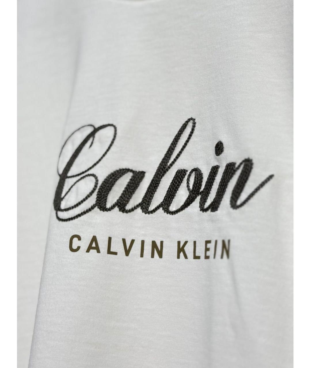 CALVIN KLEIN Белая хлопковая футболка, фото 2