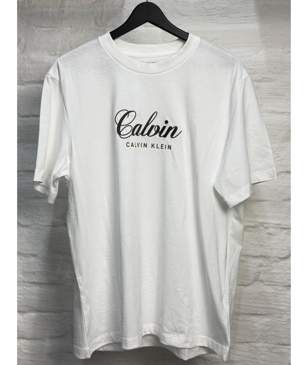 CALVIN KLEIN Белая хлопковая футболка, фото 5