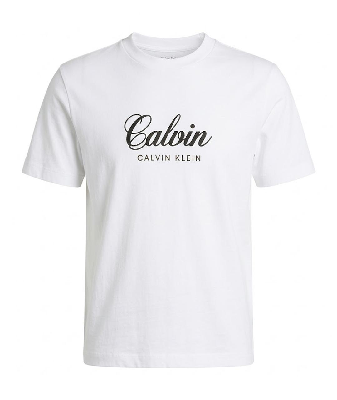 CALVIN KLEIN Белая хлопковая футболка, фото 1