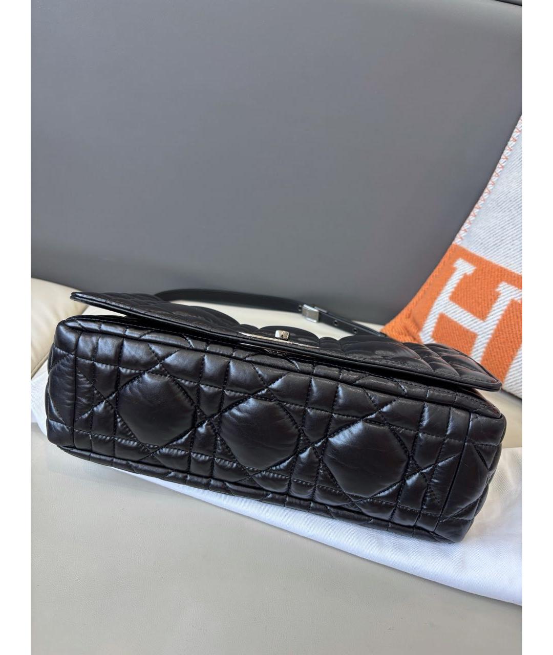 CHRISTIAN DIOR Черная кожаная сумка через плечо, фото 5