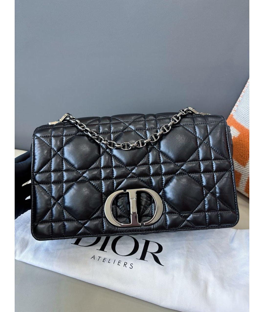 CHRISTIAN DIOR Черная кожаная сумка через плечо, фото 2