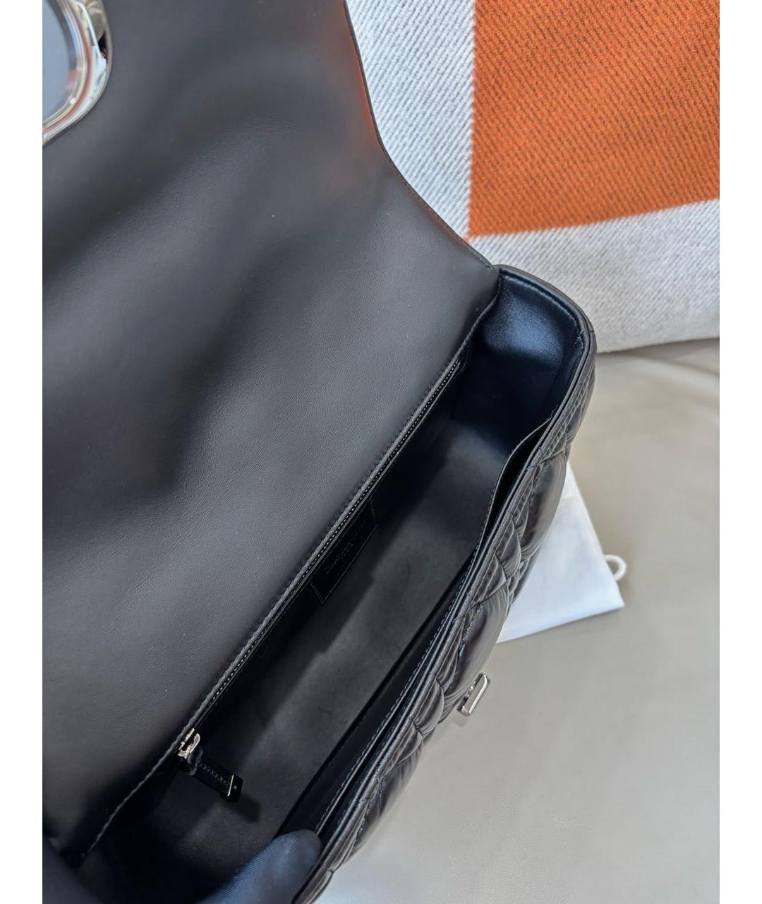CHRISTIAN DIOR Черная кожаная сумка через плечо, фото 7