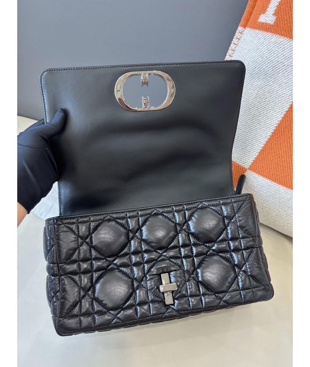 CHRISTIAN DIOR Черная кожаная сумка через плечо, фото 6