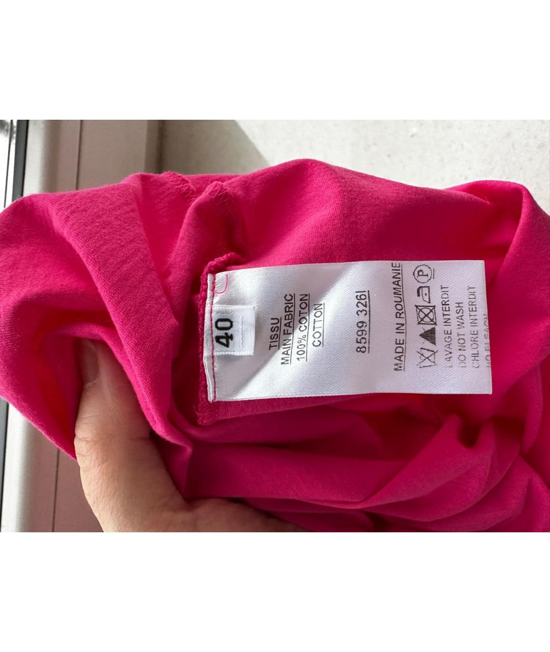 BALMAIN Розовая хлопковая майка, фото 4